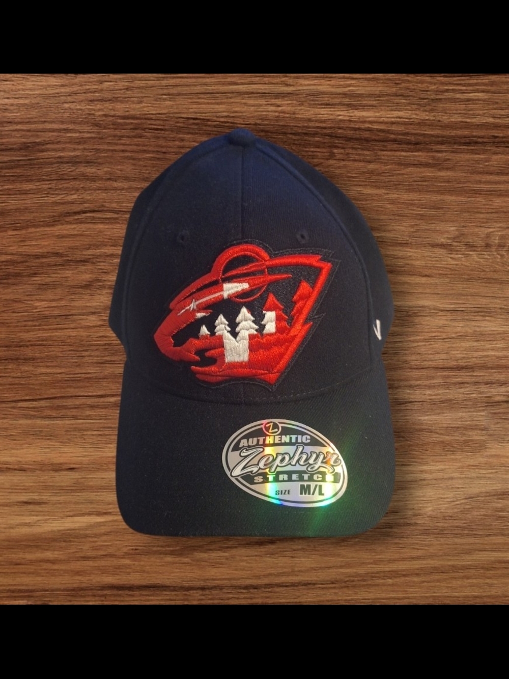 Zephyr Navy Hat with Red & White Accent Logo